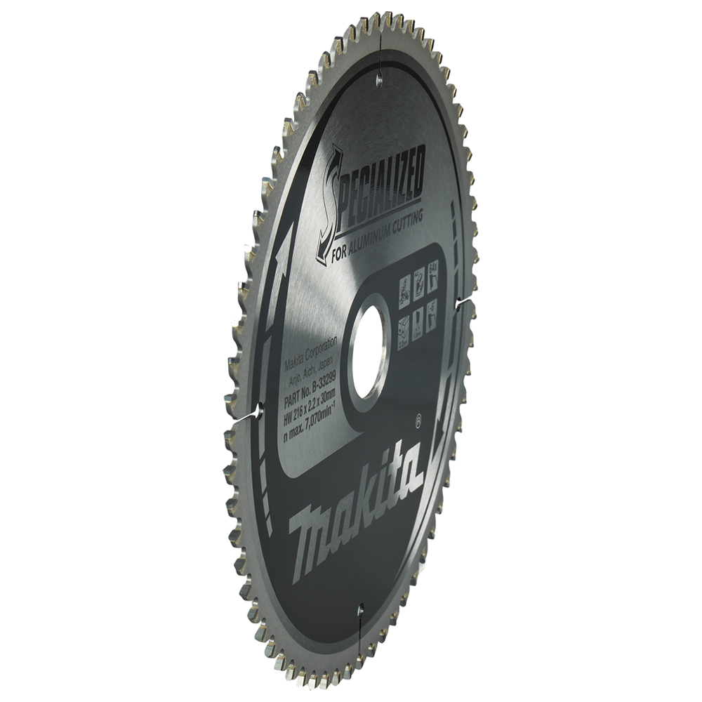 Пиляльний диск SPECIALIZED: алюміній, ламінат 216х30 мм 64Т Makita (B-33299) Пиляльний диск SPECIALIZED: алюміній, ламінат 216х30 мм 64Т Makita (B-33299)