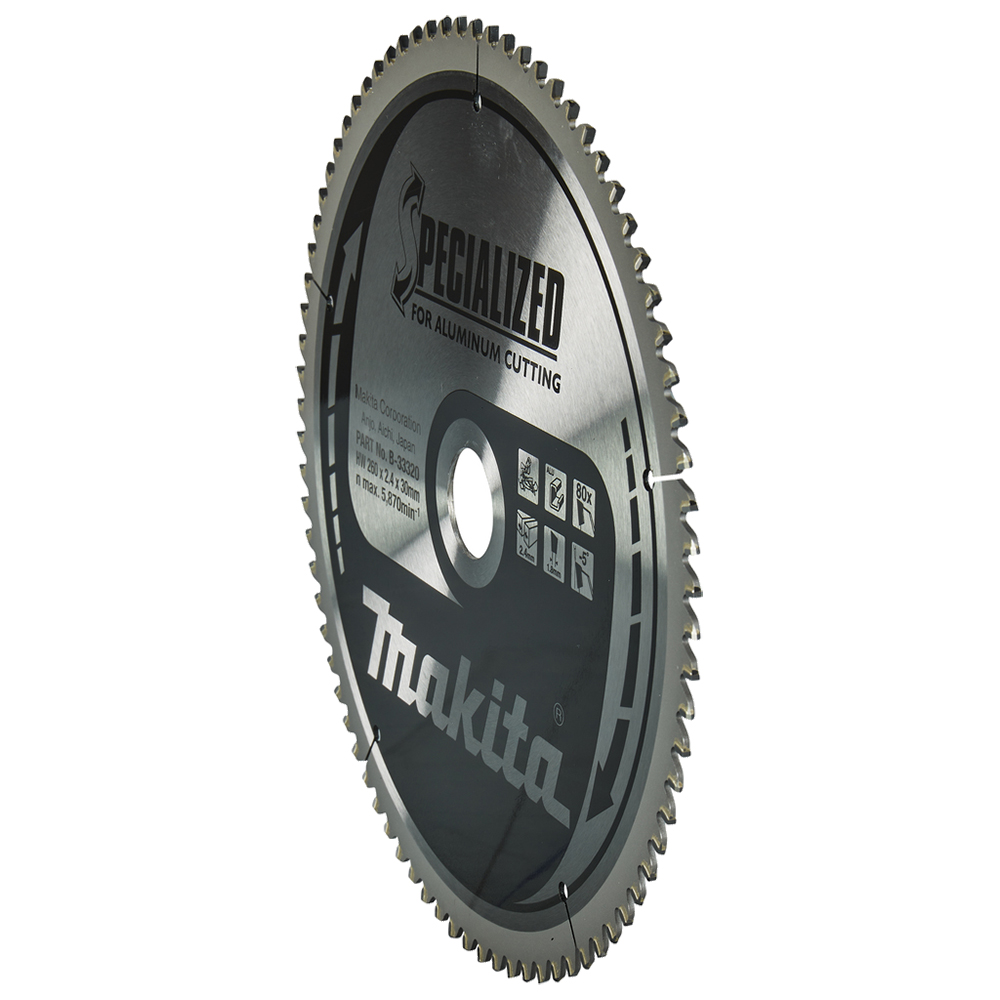 Пиляльний диск SPECIALIZED: алюміній, пластик, ламінат 260х30 мм 80Т Makita (B-33320) Пиляльний диск SPECIALIZED: алюміній, пластик, ламінат 260х30 мм 80Т Makita (B-33320)