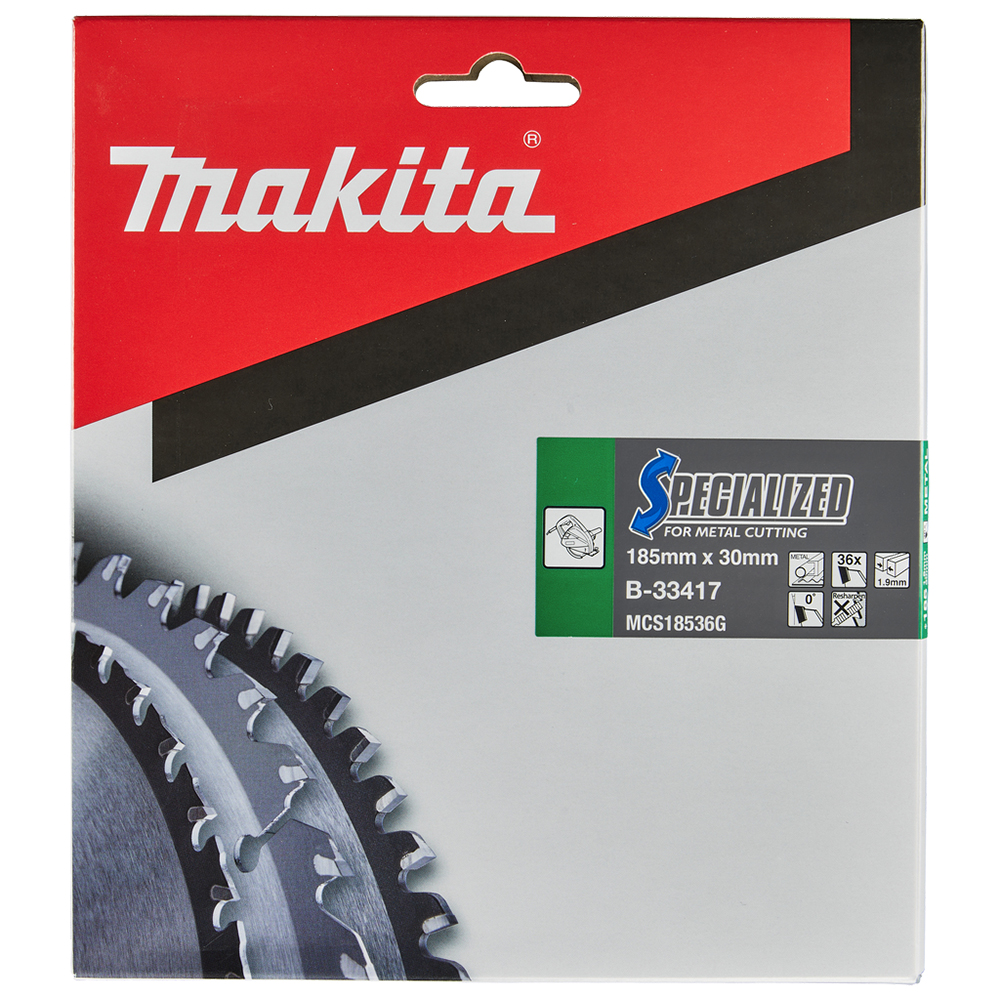 Пиляльний диск по металу SPECIALIZED 185x30 мм 36T Makita (B-33417) Пиляльний диск по металу SPECIALIZED 185x30 мм 36T Makita (B-33417)