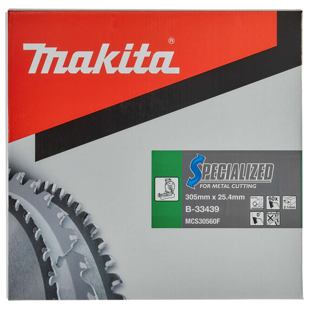 Пяляльний диск SPECIALIZED: сталь 305x25,4 мм 60T Makita (B-33439) підходить для LC1230N Пяляльний диск SPECIALIZED: сталь 305x25,4 мм 60T Makita (B-33439) підходить для LC1230N