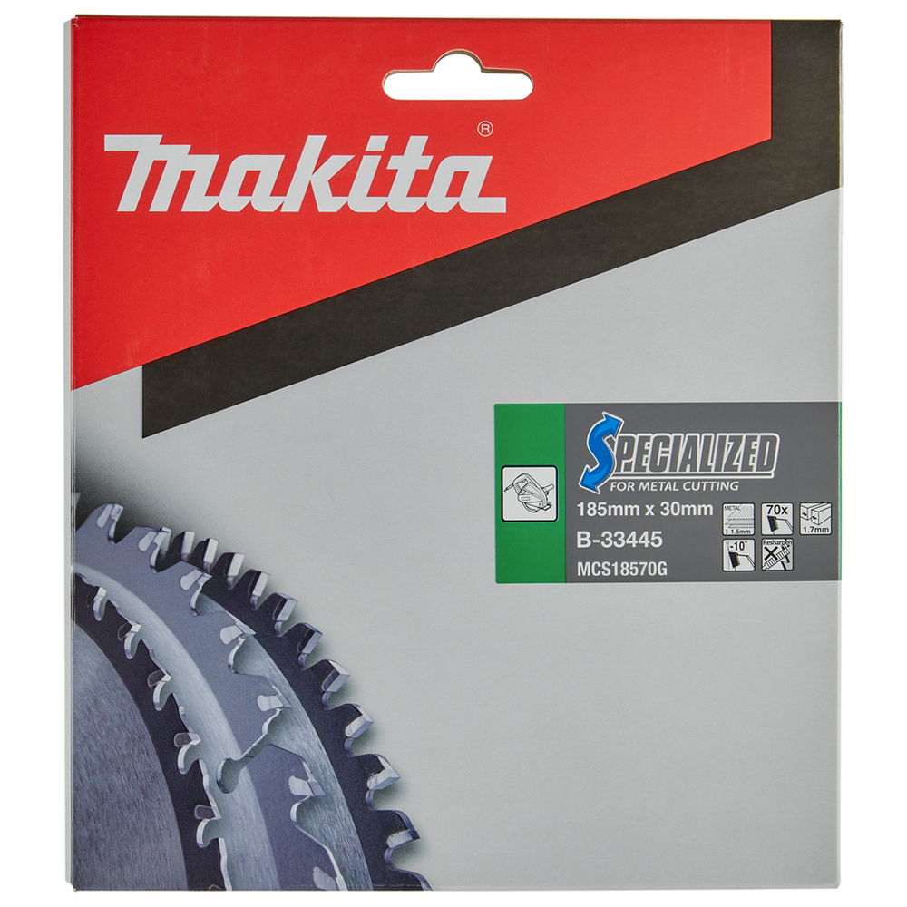 Пиляльний диск SPECIALIZED: сталь 185x30 мм 70T Makita (B-33445) Пиляльний диск SPECIALIZED: сталь 185x30 мм 70T Makita (B-33445)
