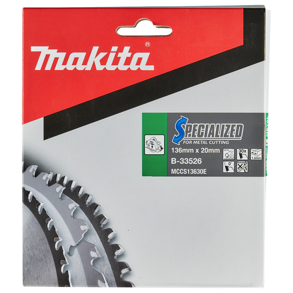 Пиляльний диск Makita SPECIALIZED: сталь 136х20 мм 30 зубів (B-33526) Пиляльний диск Makita SPECIALIZED: сталь 136х20 мм 30 зубів (B-33526)