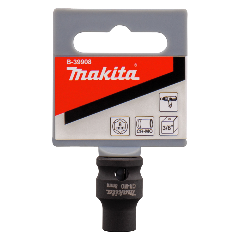 Ударна головка Cr-Mo Makita 8х28 мм (B-39908) Ударна головка Cr-Mo Makita 8х28 мм (B-39908)