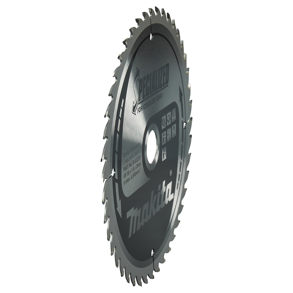 Пиляльний диск для акум. пил SPECIALIZED: дерево 165x20 мм 44T (B-53229) Пиляльний диск для акум. пил SPECIALIZED: дерево 165x20 мм 44T (B-53229)