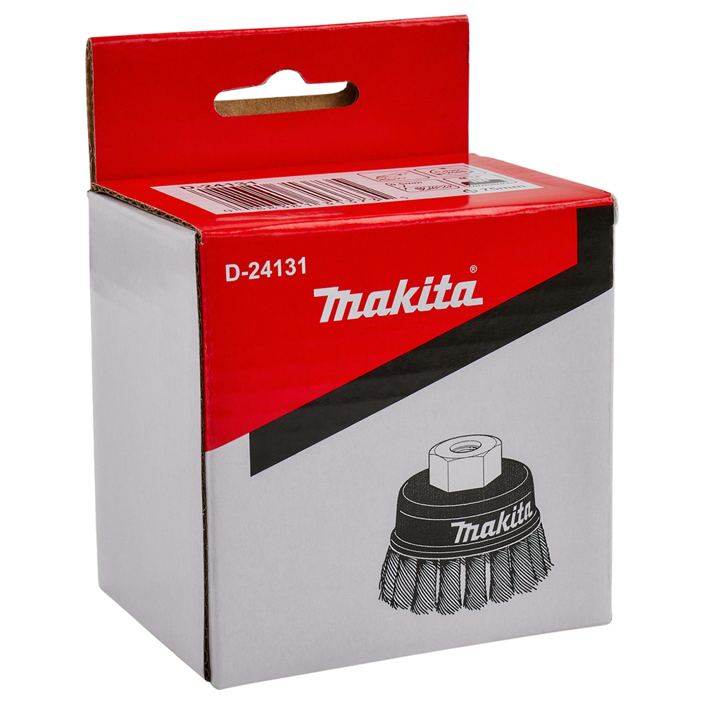 Чашкова щітка з крученої дроту 75 мм Makita (D-24131) Чашкова щітка з крученої дроту 75 мм Makita (D-24131)