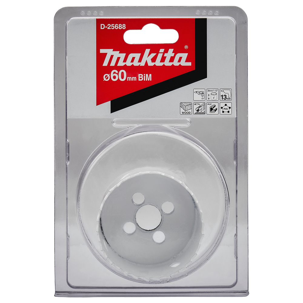 Коронка HSS-Bi-Metal 60 мм Makita (D-25688) Коронка HSS-Bi-Metal 60 мм Makita (D-25688)