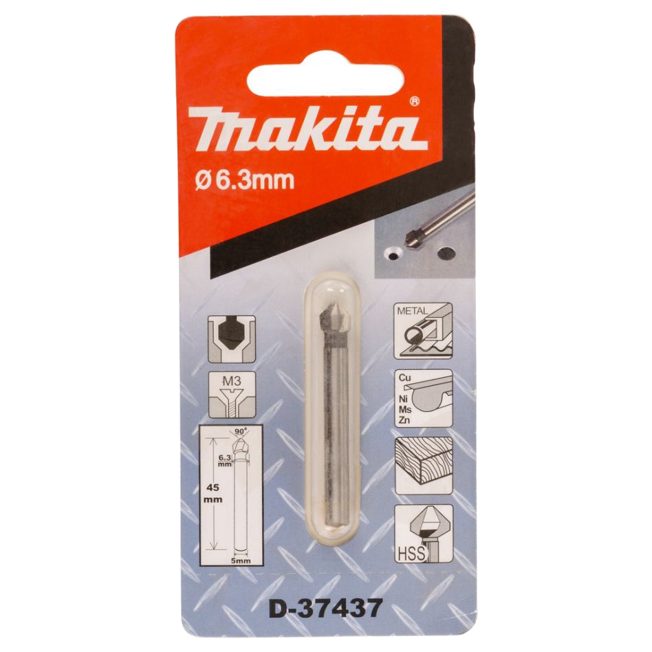 Зенківка 3 крайки (кромки) 6,3 мм 6,3х45 Makita (D-37437)