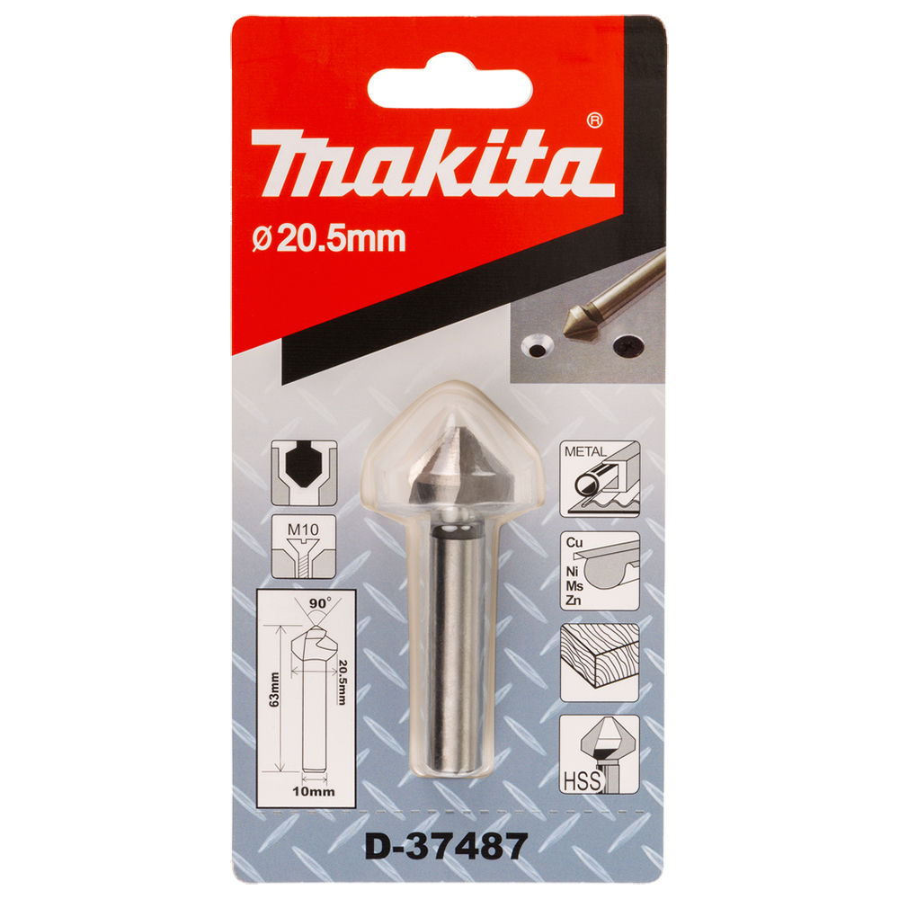Зенківка 3 крайки (кромки) 20,5 мм 20,5х63 Makita (D-37487) Зенківка 3 крайки (кромки) 20,5 мм 20,5х63 Makita (D-37487)