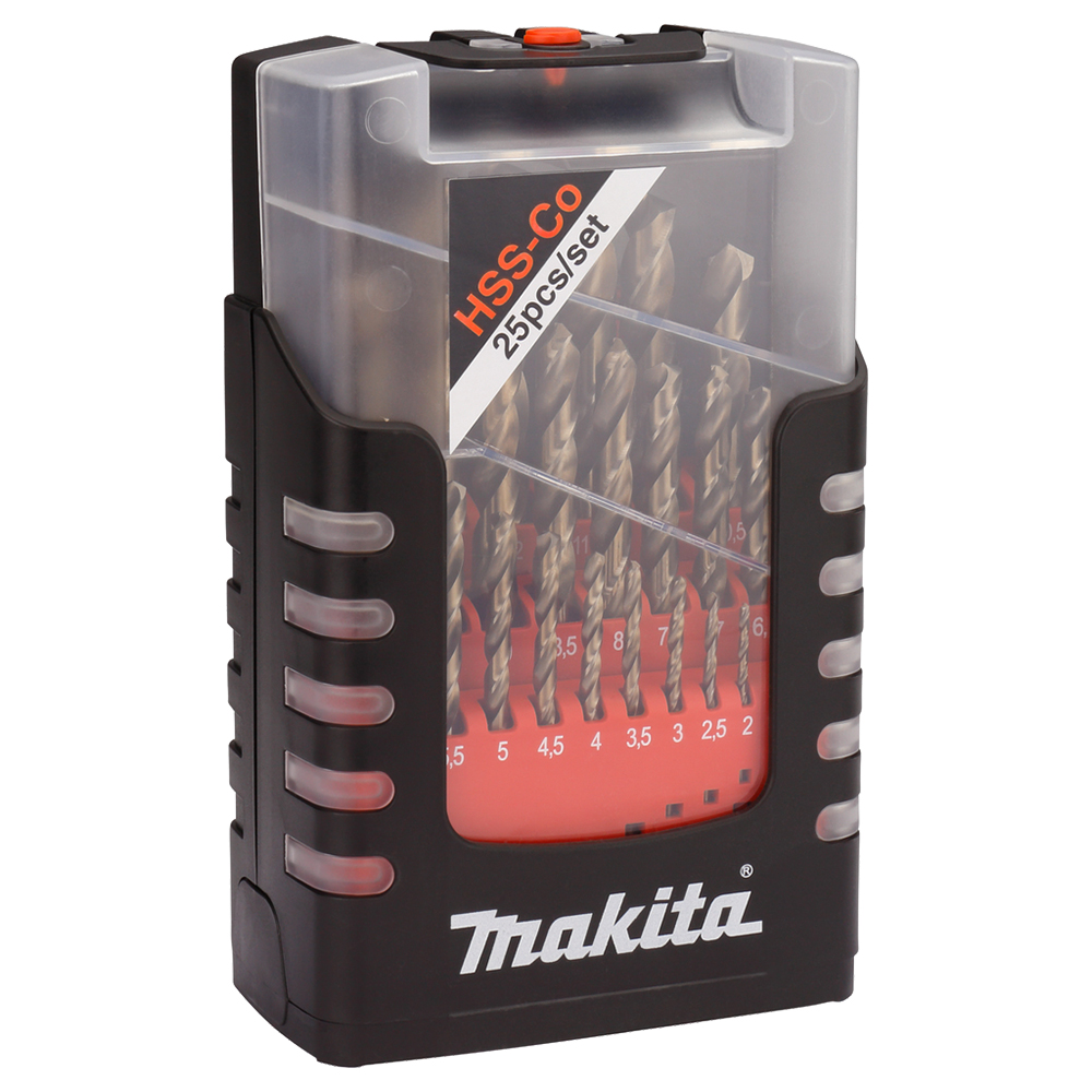 Набір свердел HSS-CO по металу 1-13мм (25 шт.) Makita (D-50479) Набір свердел HSS-CO по металу 1-13мм (25 шт.) Makita (D-50479)