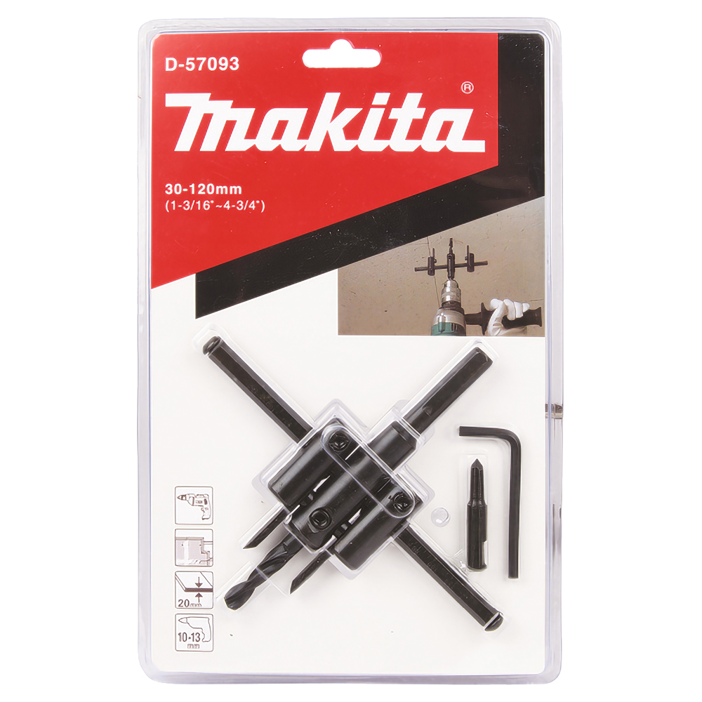 Регульоване свердло по гіпсокартону 30-120 мм Makita (D-57093) Регульоване свердло по гіпсокартону 30-120 мм Makita (D-57093)