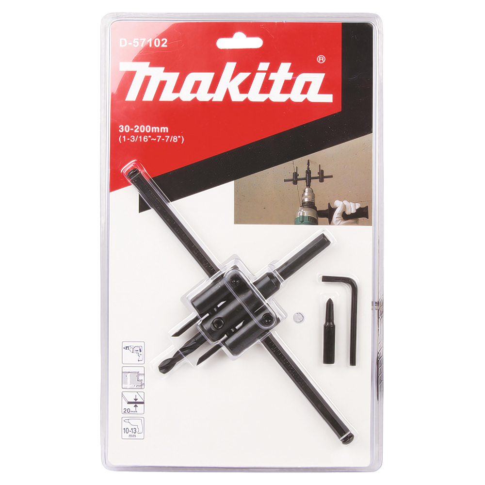 Регульоване свердло по гіпсокартону 30-200 мм Makita (D-57102) Регульоване свердло по гіпсокартону 30-200 мм Makita (D-57102)