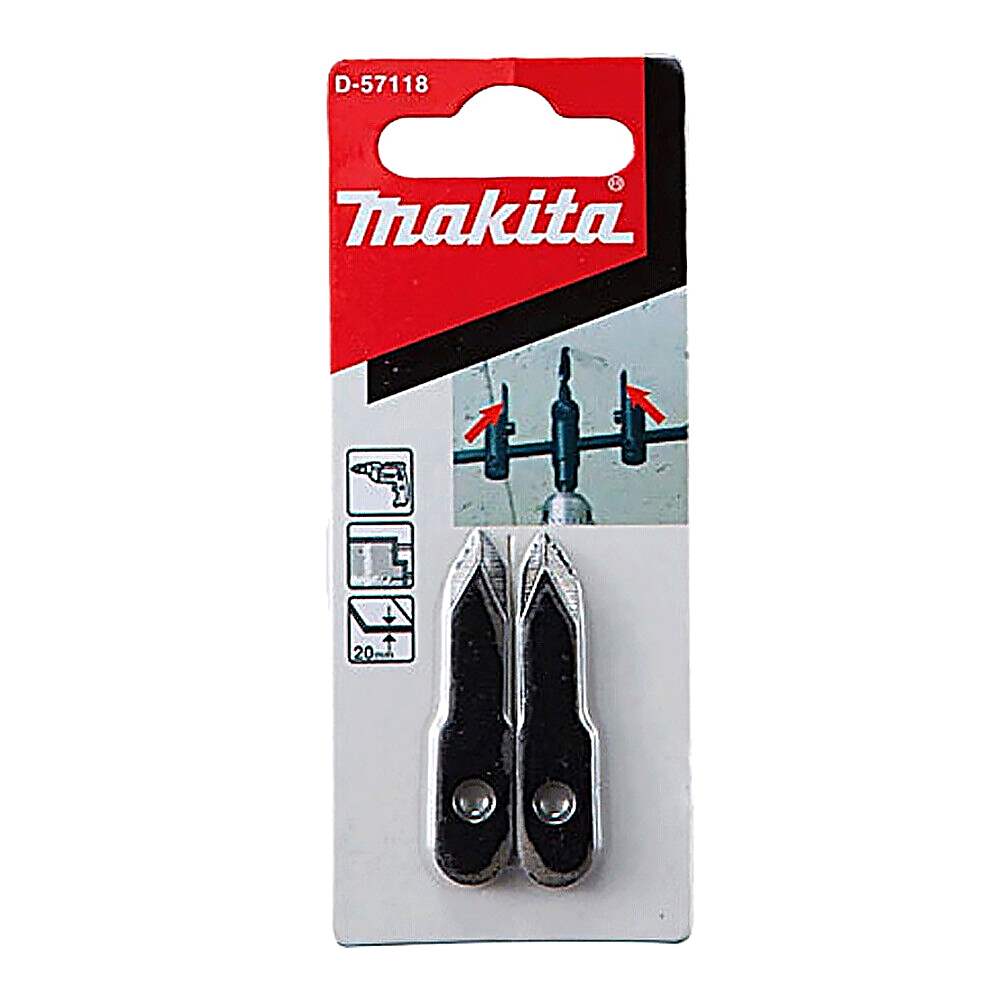 Лезо регульованого свердла по гіпсокартону 2 шт Makita (D-57118) Лезо регульованого свердла по гіпсокартону 2 шт Makita (D-57118)