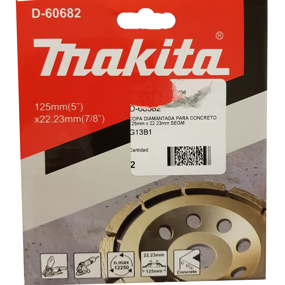Алмазний шліфувальний диск 125х22,23 мм Makita (D-60682) Алмазний шліфувальний диск 125х22,23 мм Makita (D-60682)