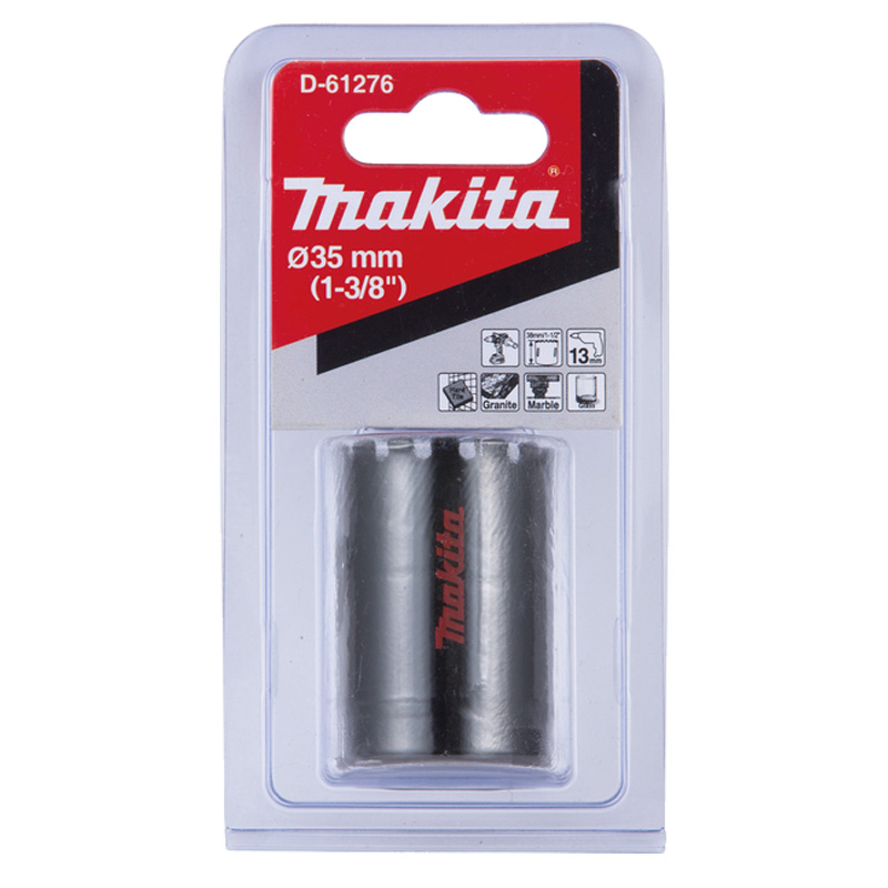 Алмазна коронка по твердій кераміці 35 мм/з водою Makita (D-61276) Алмазна коронка по твердій кераміці 35 мм/з водою Makita (D-61276)