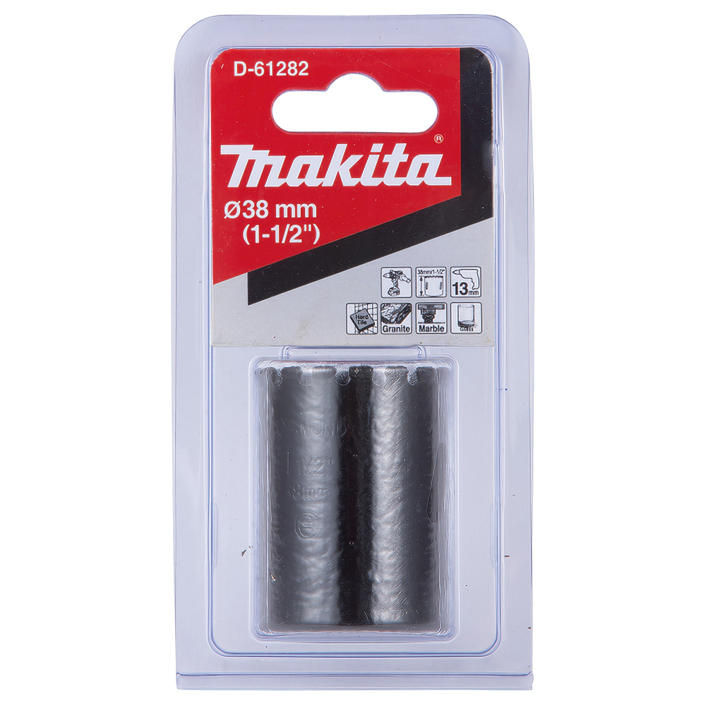 Алмазна коронка по твердій кераміці 38 мм/з водою Makita (D-61282) Алмазна коронка по твердій кераміці 38 мм/з водою Makita (D-61282)