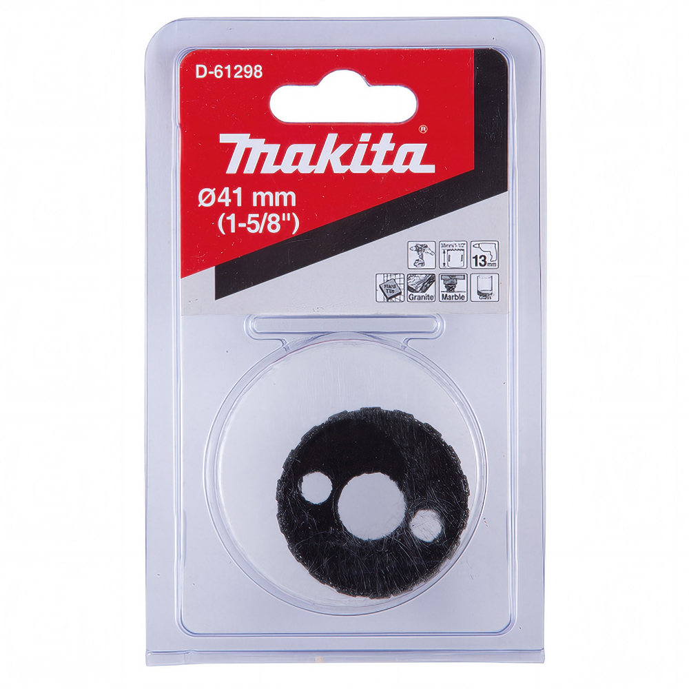 Алмазна коронка по твердій кераміці 41 мм/з водою Makita (D-61298)