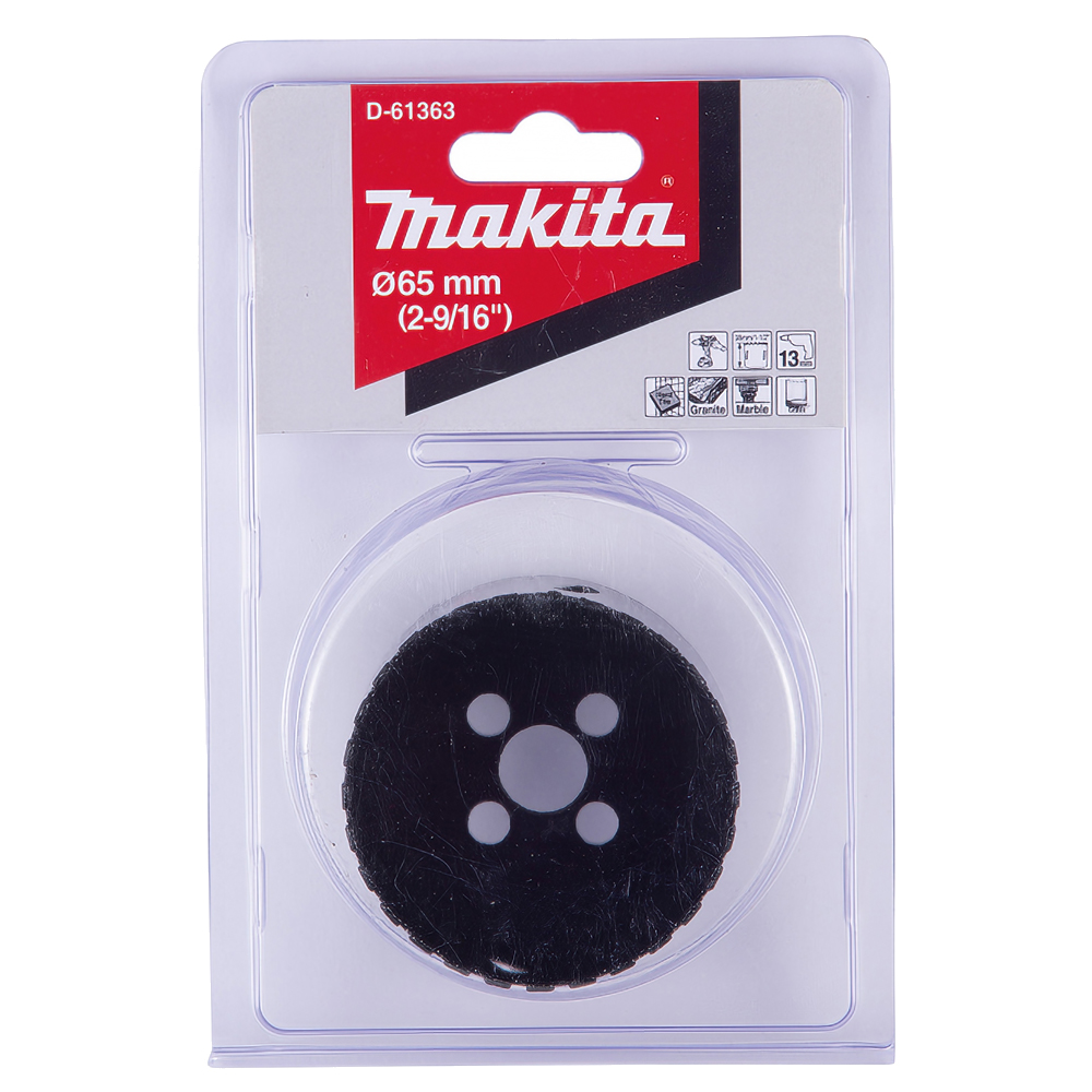 Алмазна коронка по твердій кераміці 65 мм/з водою Makita (D-61363) Алмазна коронка по твердій кераміці 65 мм/з водою Makita (D-61363)