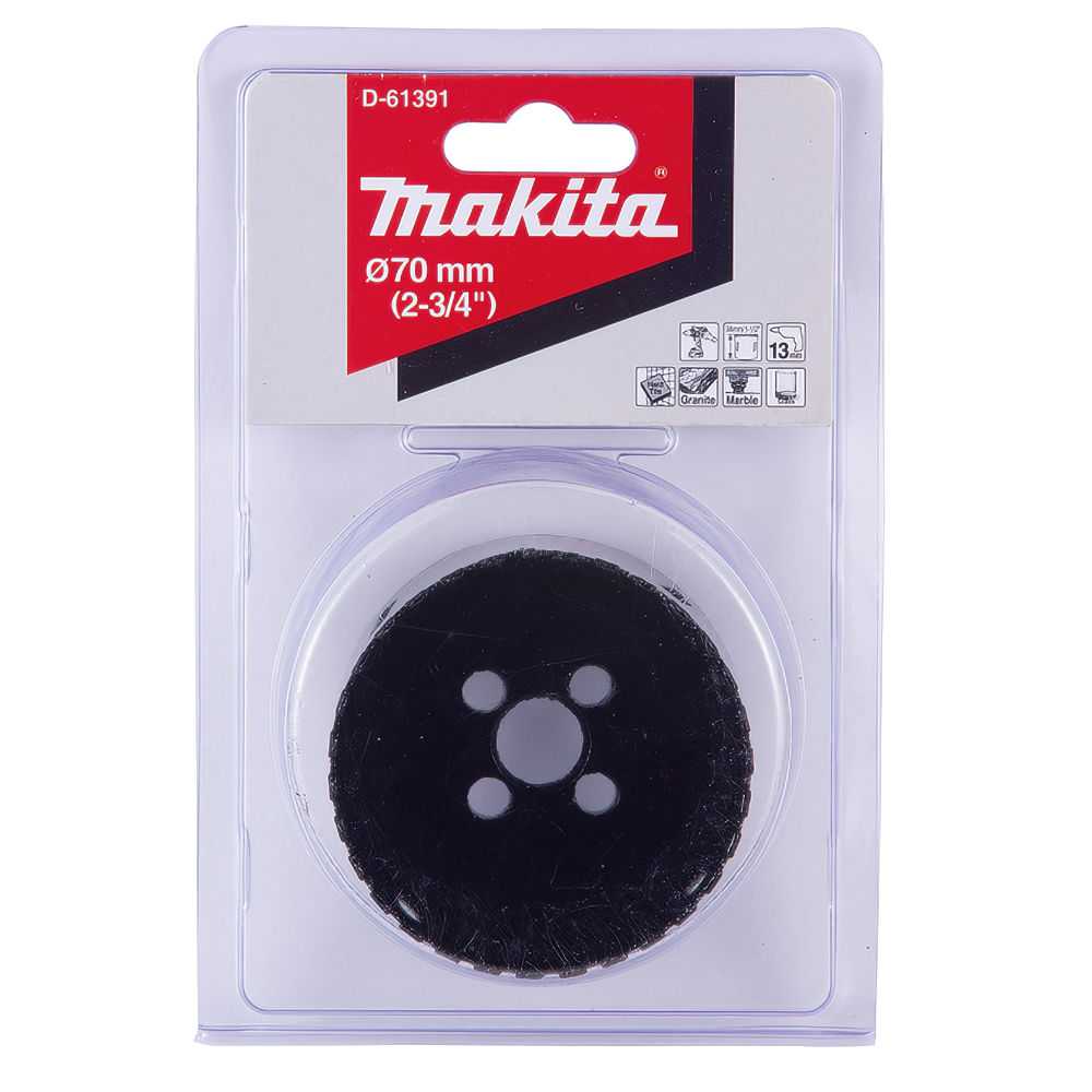 Алмазна коронка по твердій кераміці 70 мм/з водою Makita (D-61391) Алмазна коронка по твердій кераміці 70 мм/з водою Makita (D-61391)