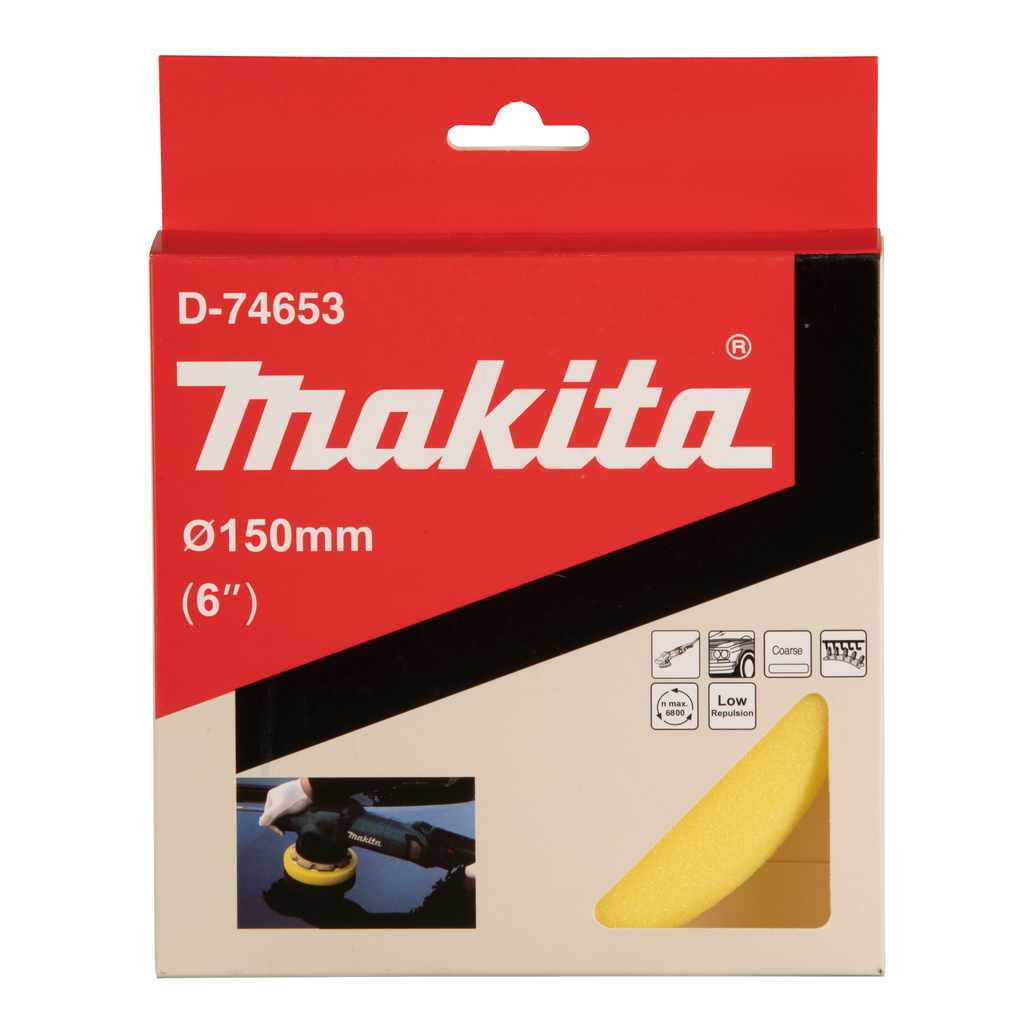 Губка желтая жесткая грубая 150мм Makita (D-74653)