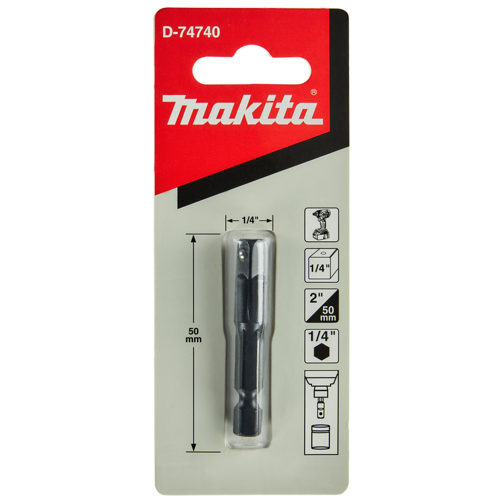 Ударний тримач голівок HEX1/4, SQ1/4, 50 мм Makita (D-74740)