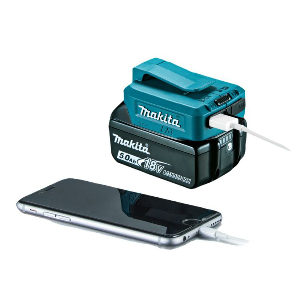 USB перетворювач для мобільних пристроїв USB 14,4 V/18 V LXT Makita DEBADP05 USB перетворювач для мобільних пристроїв USB 14,4 V/18 V LXT Makita DEBADP05