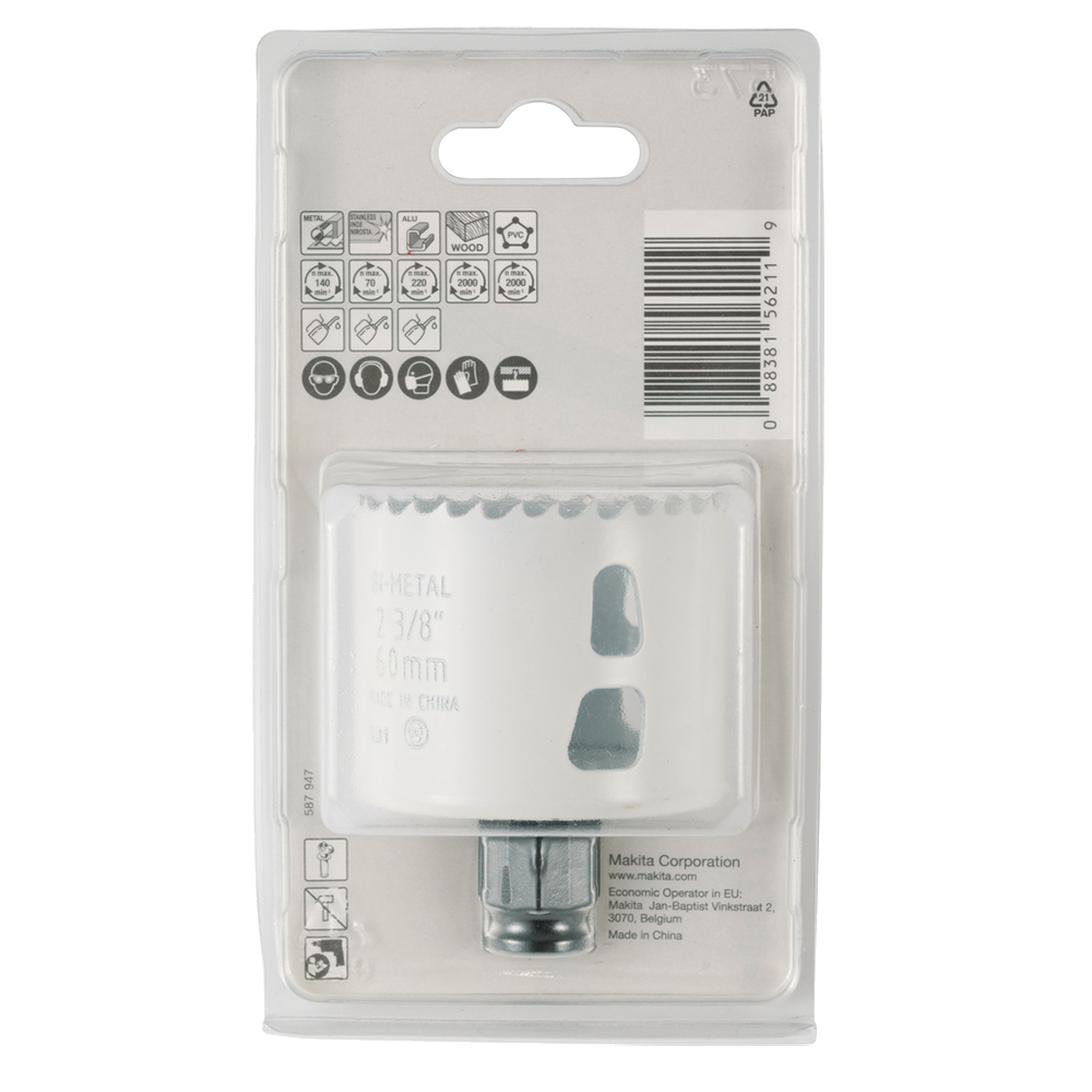 Коронка HSS-BiM Ezychange 60 мм Makita (E-03872) Коронка HSS-BiM Ezychange 60 мм Makita (E-03872)