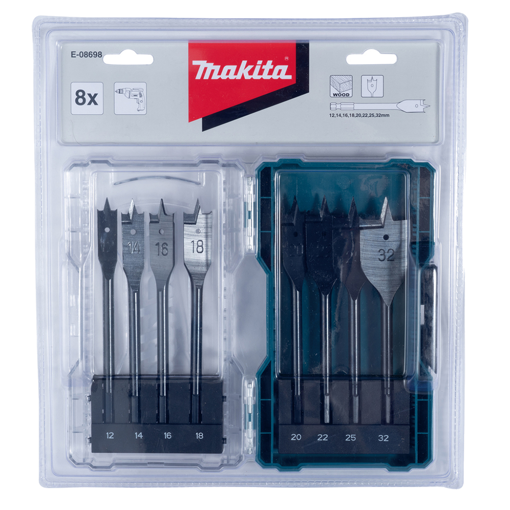 Набір перових свердел 8 шт. Makita (E-08698) Набір перових свердел 8 шт. Makita (E-08698)