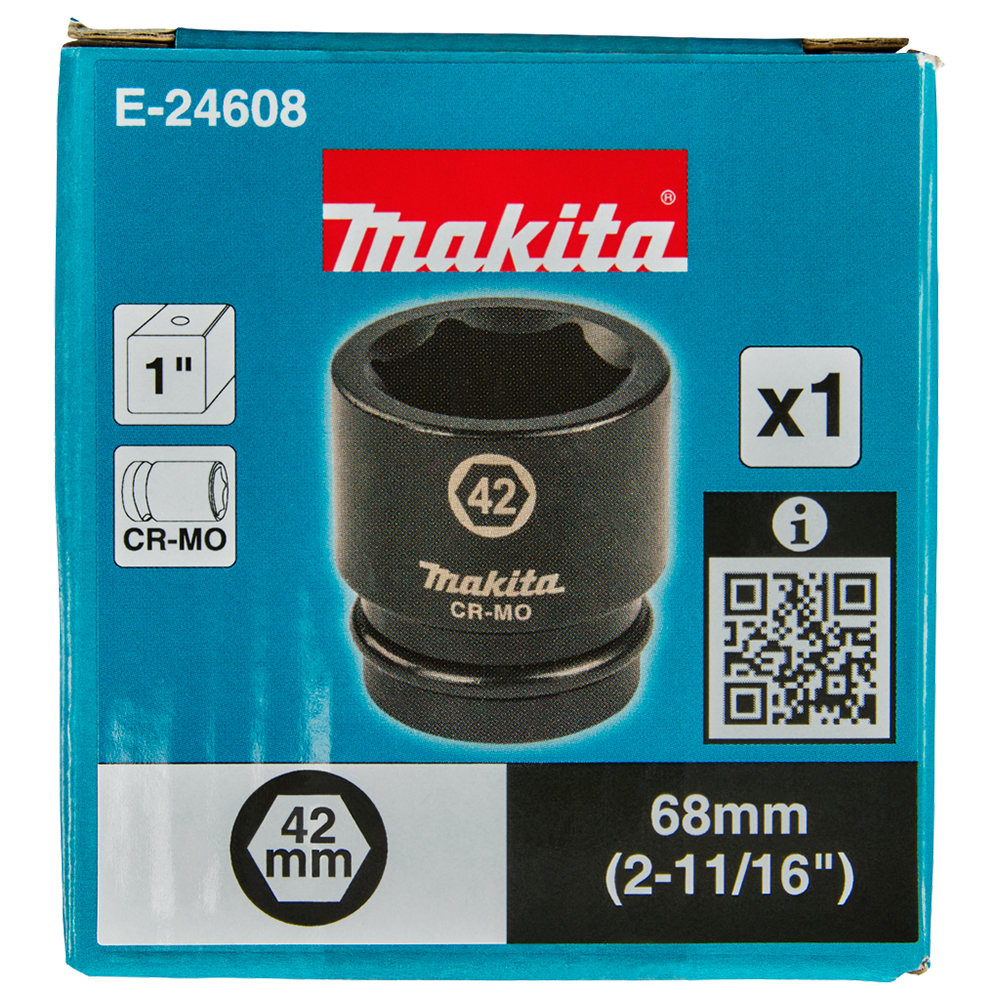 Ударна торцева головка 1'' 42 мм Makita (E-24608) Ударна торцева головка 1'' 42 мм Makita (E-24608)