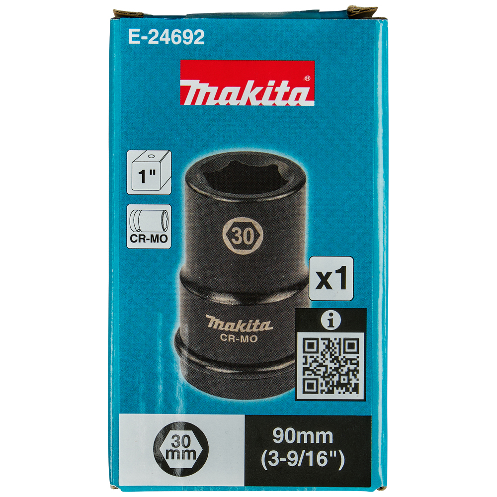 Ударна торцева головка 1'' 30 мм подовжена Makita (E-24692) Ударна торцева головка 1'' 30 мм подовжена Makita (E-24692)