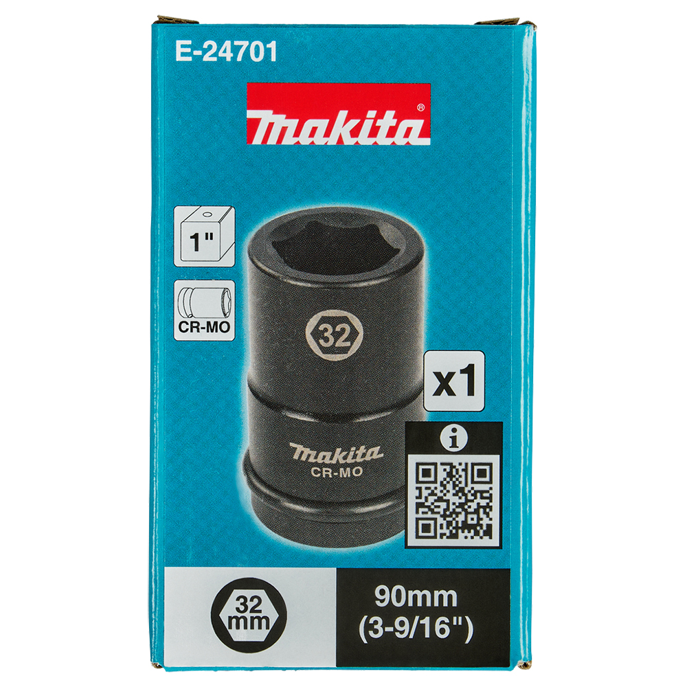 Ударна торцева головка 1'' 32 мм подовжена Makita (E-24701) Ударна торцева головка 1'' 32 мм подовжена Makita (E-24701)