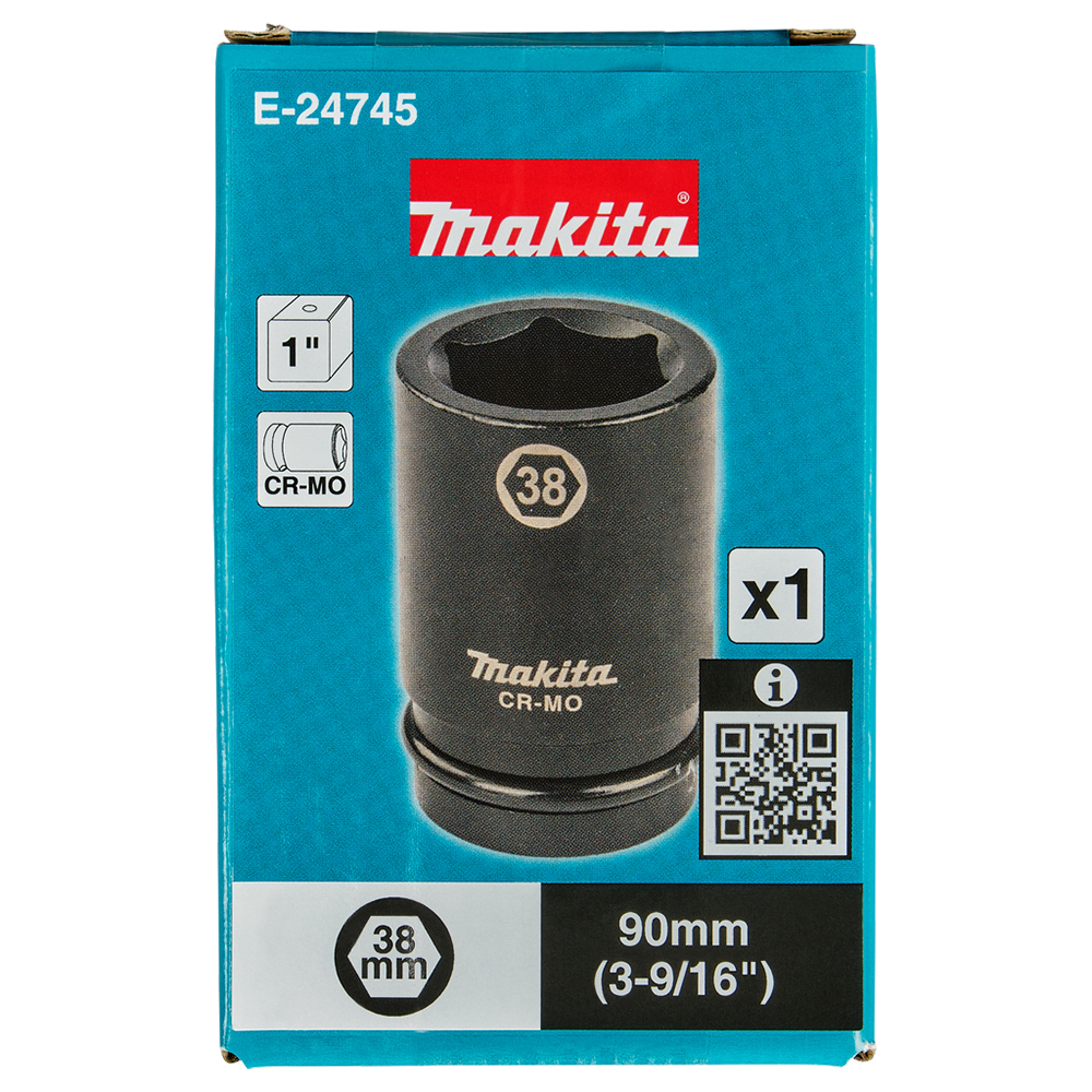 Ударна торцева головка 1'' 38 мм подовжена Makita (E-24745) Ударна торцева головка 1'' 38 мм подовжена Makita (E-24745)