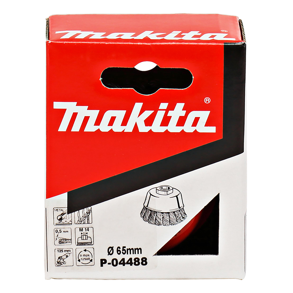 Чашкова щітка з витого дроту 65 мм Makita (P-04488) Чашкова щітка з витого дроту 65 мм Makita (P-04488)
