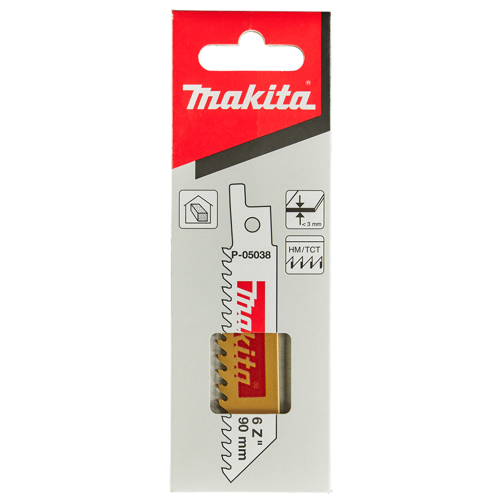 Пиляльне полотно для шабельних пил HM: гіпсокартон, цегла, газобетон Makita (P-05038) Пиляльне полотно для шабельних пил HM: гіпсокартон, цегла, газобетон Makita (P-05038)