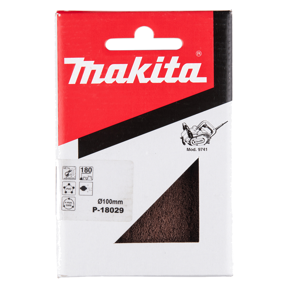 Роликова щітка з ворсом Makita 100х120 мм К180: нержавіюча сталь, дерево (P-18029) Роликова щітка з ворсом Makita 100х120 мм К180: нержавіюча сталь, дерево (P-18029)