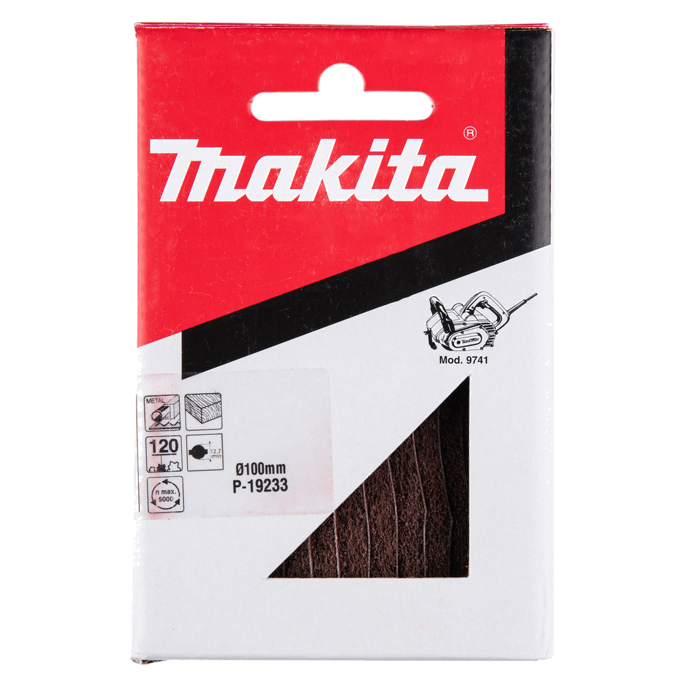 Роликова щітка зворсом/льном Makita 100х120 мм К120: нержавіюча сталь, дерево (P-19233) Роликова щітка зворсом/льном Makita 100х120 мм К120: нержавіюча сталь, дерево (P-19233)