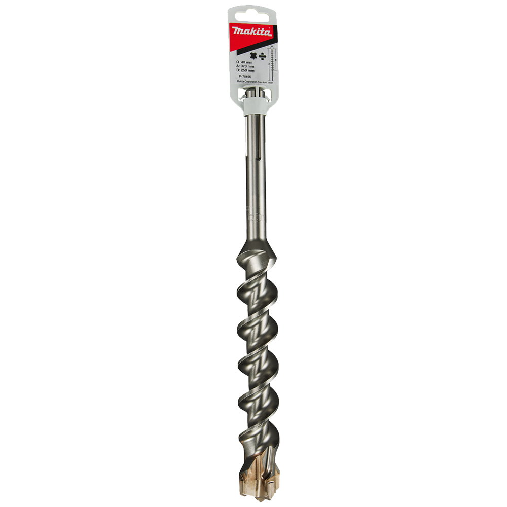 Бур SDS-MAX MAK4 преміум- 4-ріжучі кромки 40x370 мм Makita (P-78156) Бур SDS-MAX MAK4 преміум- 4-ріжучі кромки 40x370 мм Makita (P-78156)
