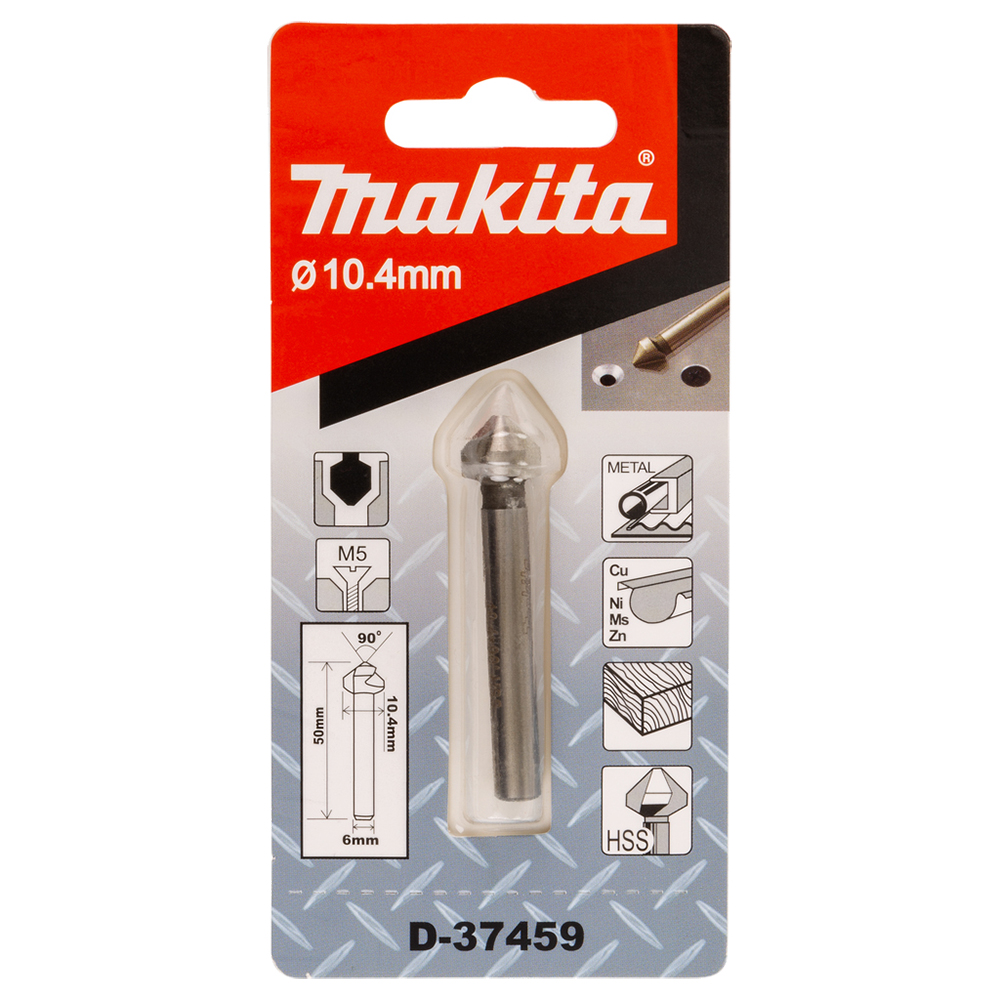 Зенківка 3 крайки (кромки) 10,4 мм 10,4х50 Makita (D-37459) Зенківка 3 крайки (кромки) 10,4 мм 10,4х50 Makita (D-37459)