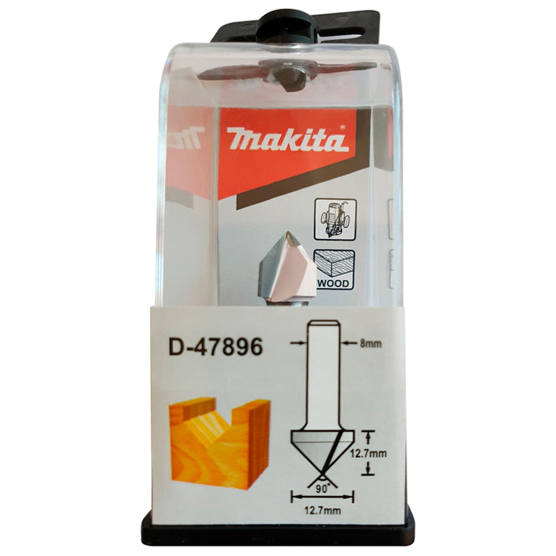 V подібна фреза 12.7x12.7x44.7 мм Makita (D-47896) V подібна фреза 12.7x12.7x44.7 мм Makita (D-47896)