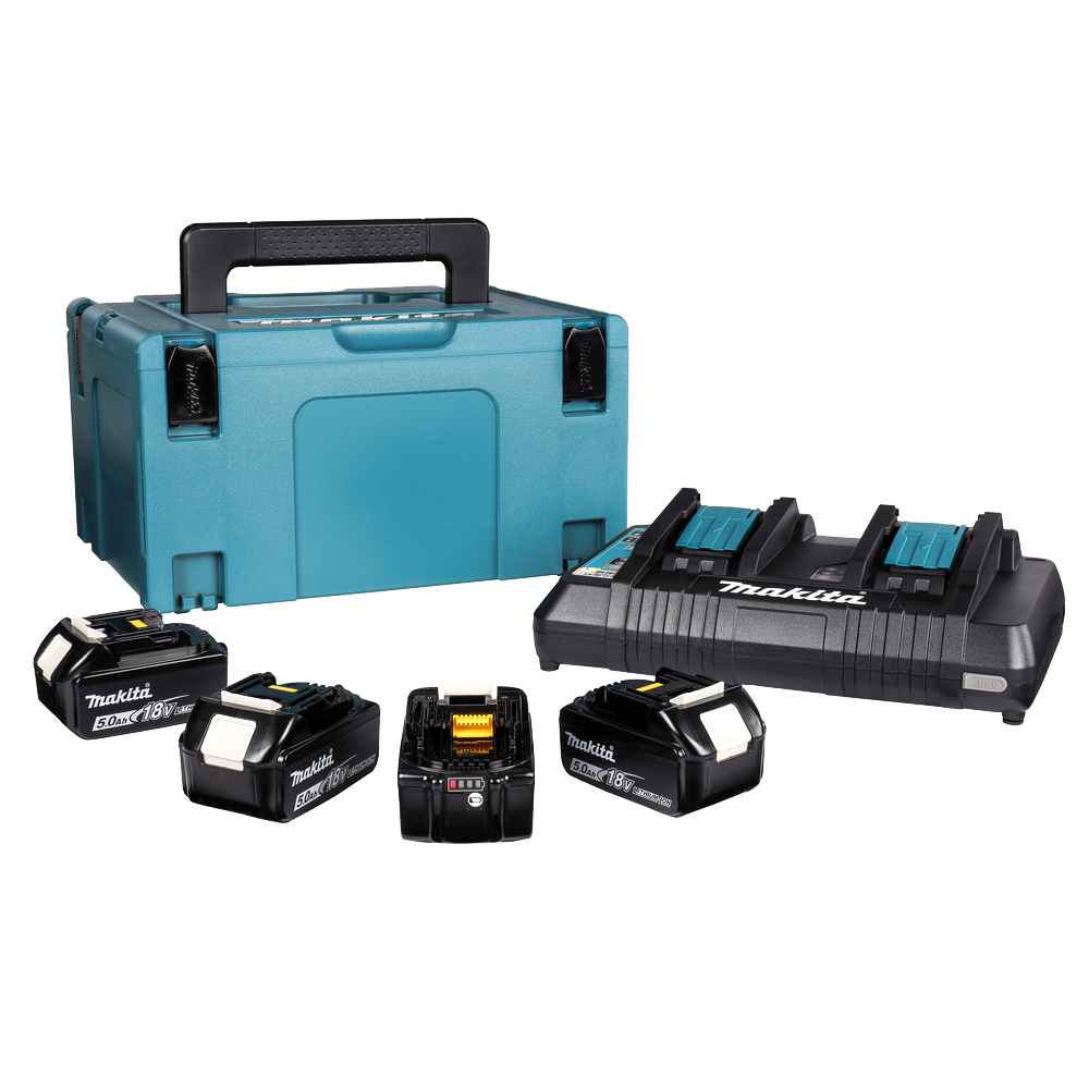 Набір акумуляторів LXT Makita (BL1850Bx4, DC18RD, Makpac3 (197626-8) Набір акумуляторів LXT Makita (BL1850Bx4, DC18RD, Makpac3 (197626-8)