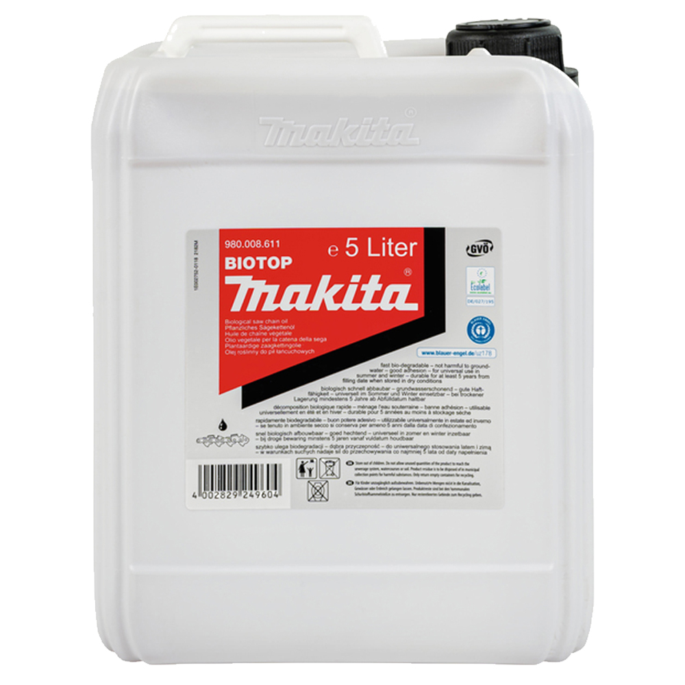 Олива для змащення ланцюга 5 л Makita Biotop 980008611 Олива для змащення ланцюга 5 л Makita Biotop 980008611