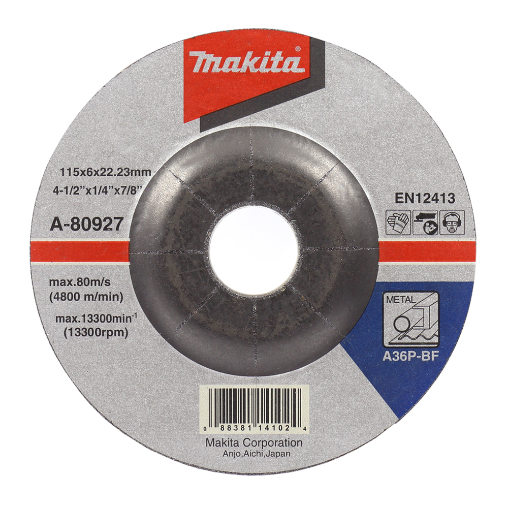 Шліфувальний диск по металу 115x6 36P Makita (A-80927)
