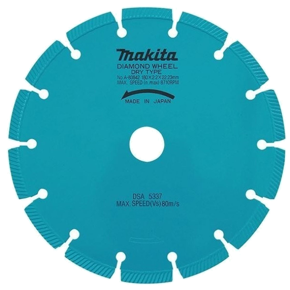 Алмазний відрізний диск 180х22,23 (сухий різ) Makita (A-83842)