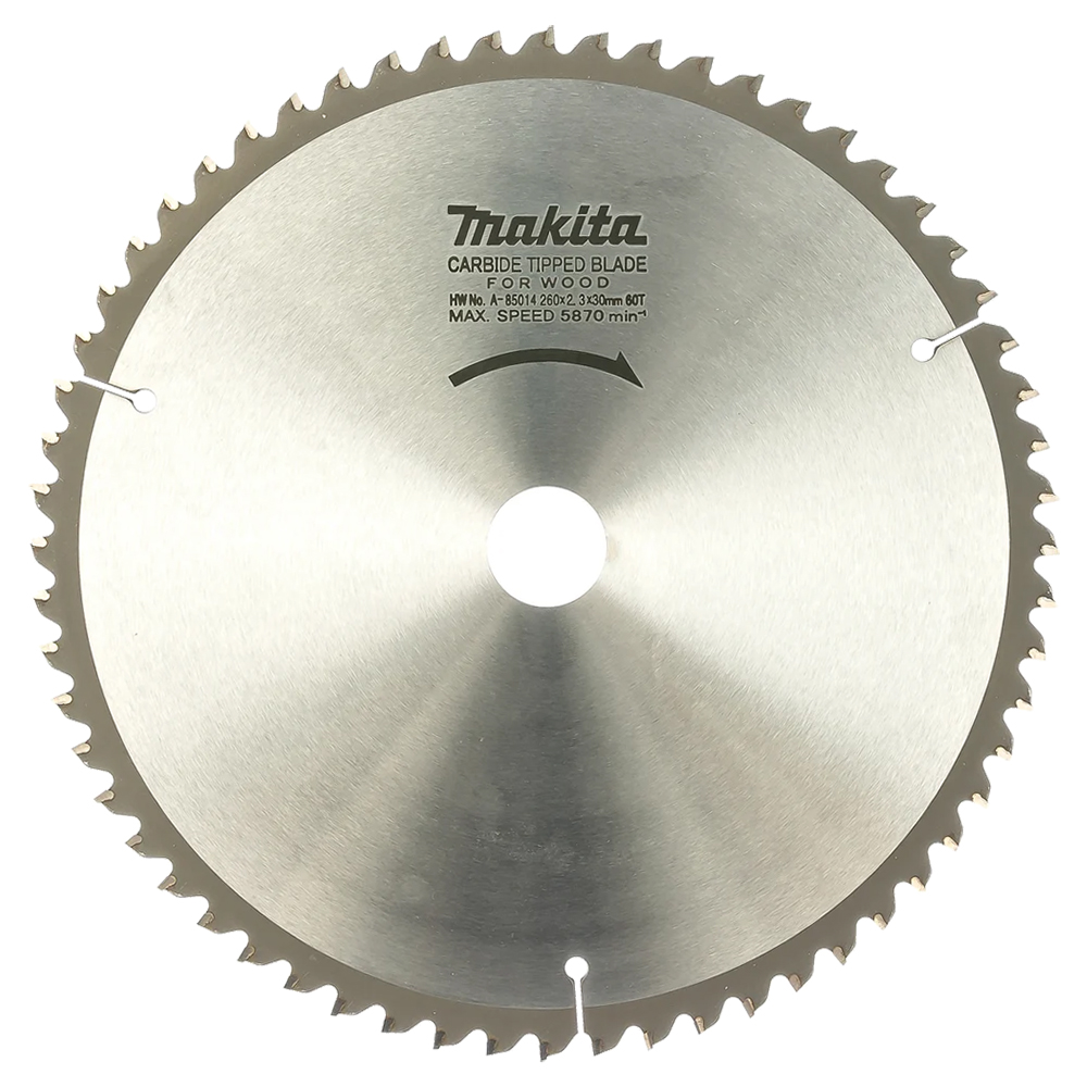 Пиляльний диск Makita SPECIALIZED: дерево 260х30/15,88 мм 60Т (A-85014) Пиляльний диск Makita SPECIALIZED: дерево 260х30/15,88 мм 60Т (A-85014)