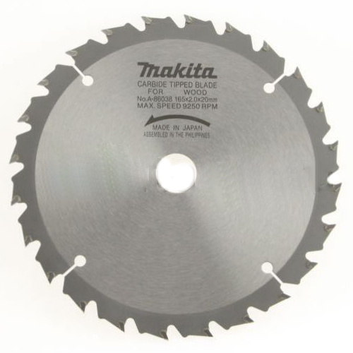 Пильный диск Makita Standart по дереву 165 мм 24 зуба (A-86038)