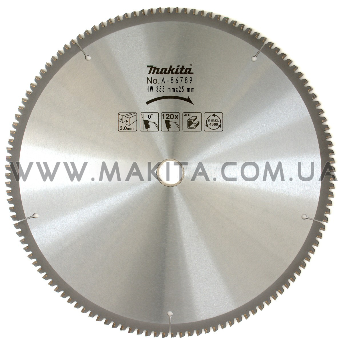 Пильный диск Makita для алюминия SPECIALIZED 355х25 мм 120Т Makita (A-86789)