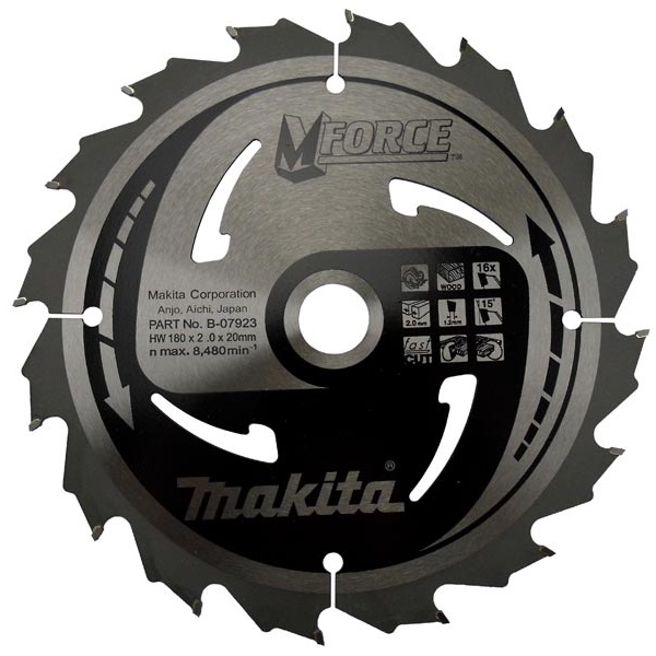 Пильный диск Makita MForce 180 мм 16 зубьев (B-07923)