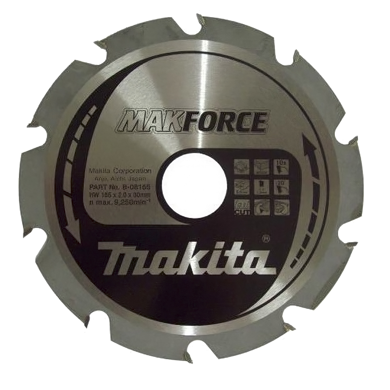 Пиляльний диск Makita MAKForce: дерево 165 мм 10 зубів (B-08165) Пиляльний диск Makita MAKForce: дерево 165 мм 10 зубів (B-08165)