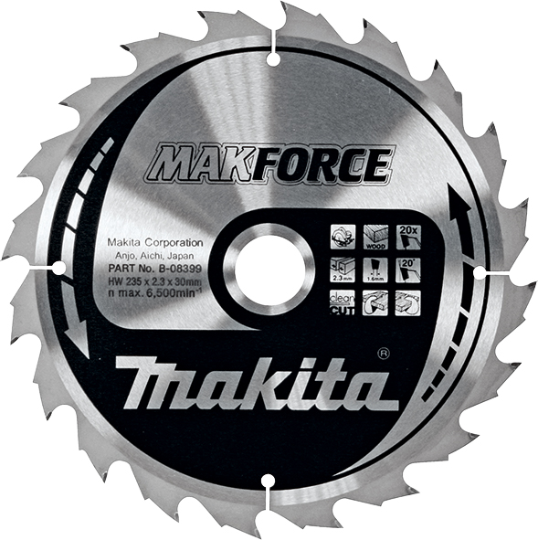 Пильный диск Makita MAKForce 270 мм 24 зубьев (B-08268)
