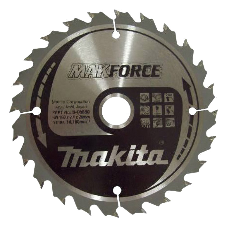 Пиляльний диск Makita MAKForce: дерево 150 мм 24 зуба (B-08280) Пиляльний диск Makita MAKForce: дерево 150 мм 24 зуба (B-08280)