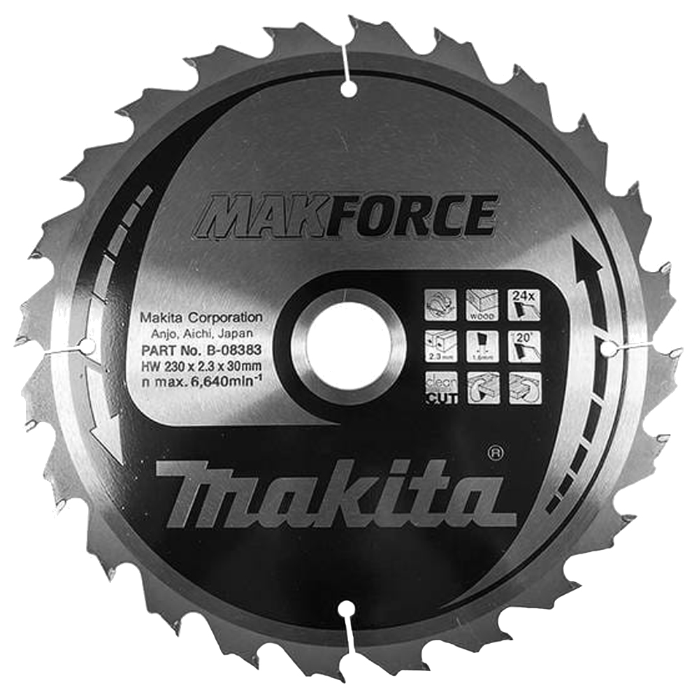 Диск пильний по деревині MAKForce 230x30 мм 24Т Makita (B-08383)